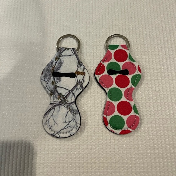 2pcs Neoprene Keychain Chapstick Holder - Picture 2 of 2